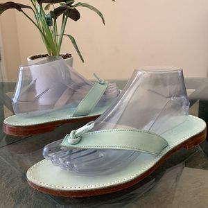 🔥1/2 of Summer Sale!🔥 KIWI Saint-Tropez France Leather Flat Thong Sandals